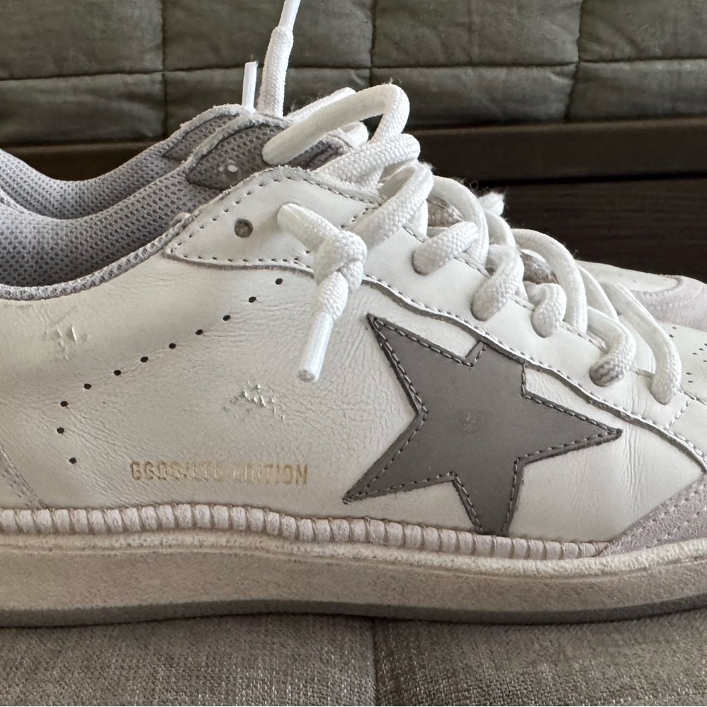 Golden Goose ball star LTD gray leather star and heel tab